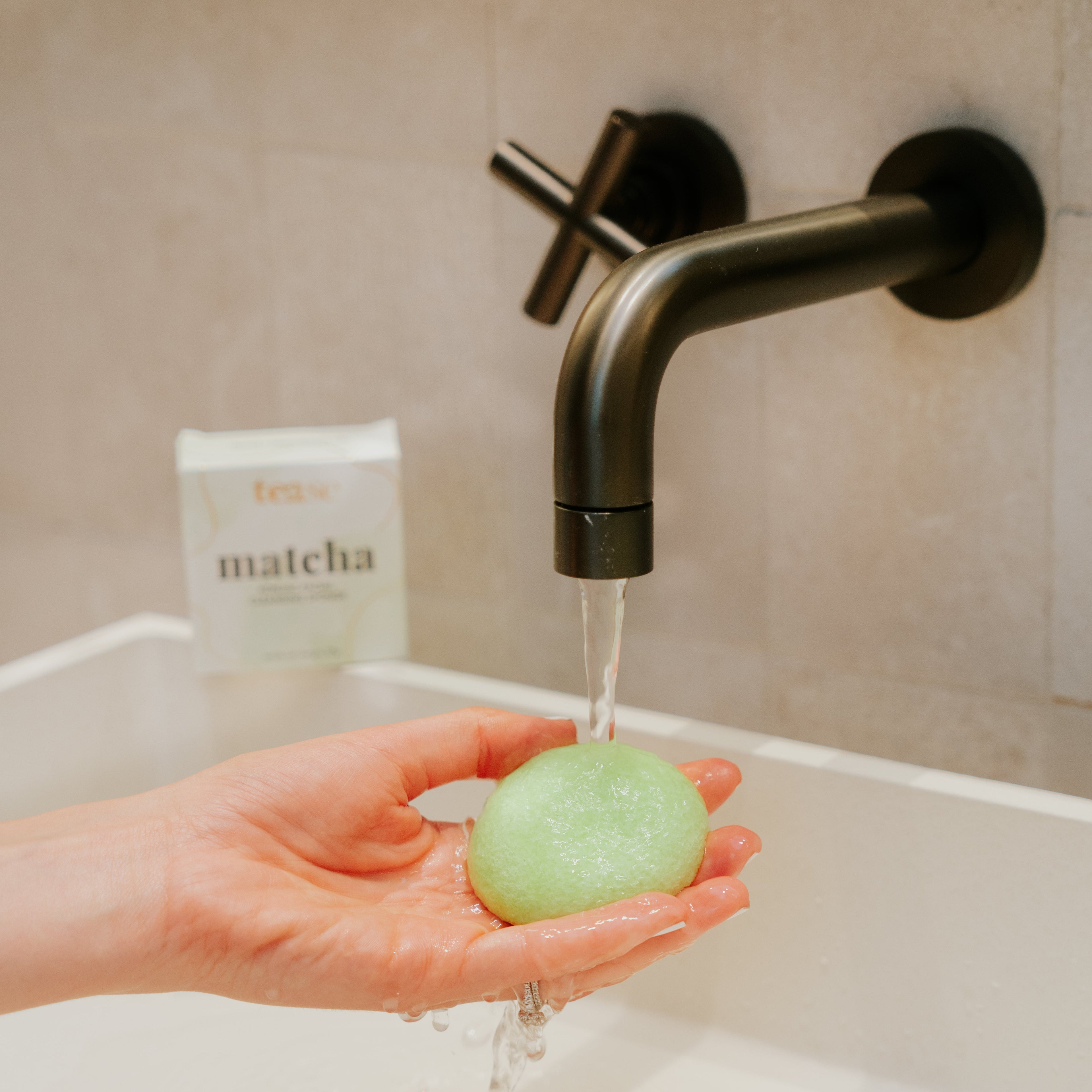 Éponge Konjac au Matcha