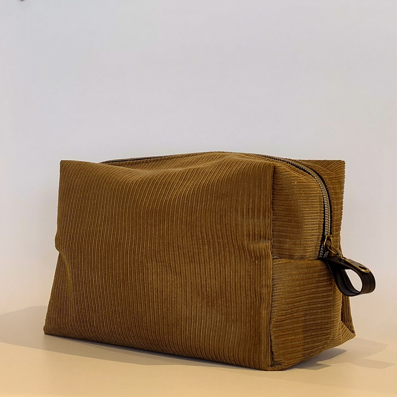 Trousse Cosmétique Carré Velour Côtelé