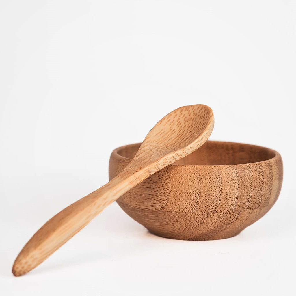 bamboo bowl and spoon