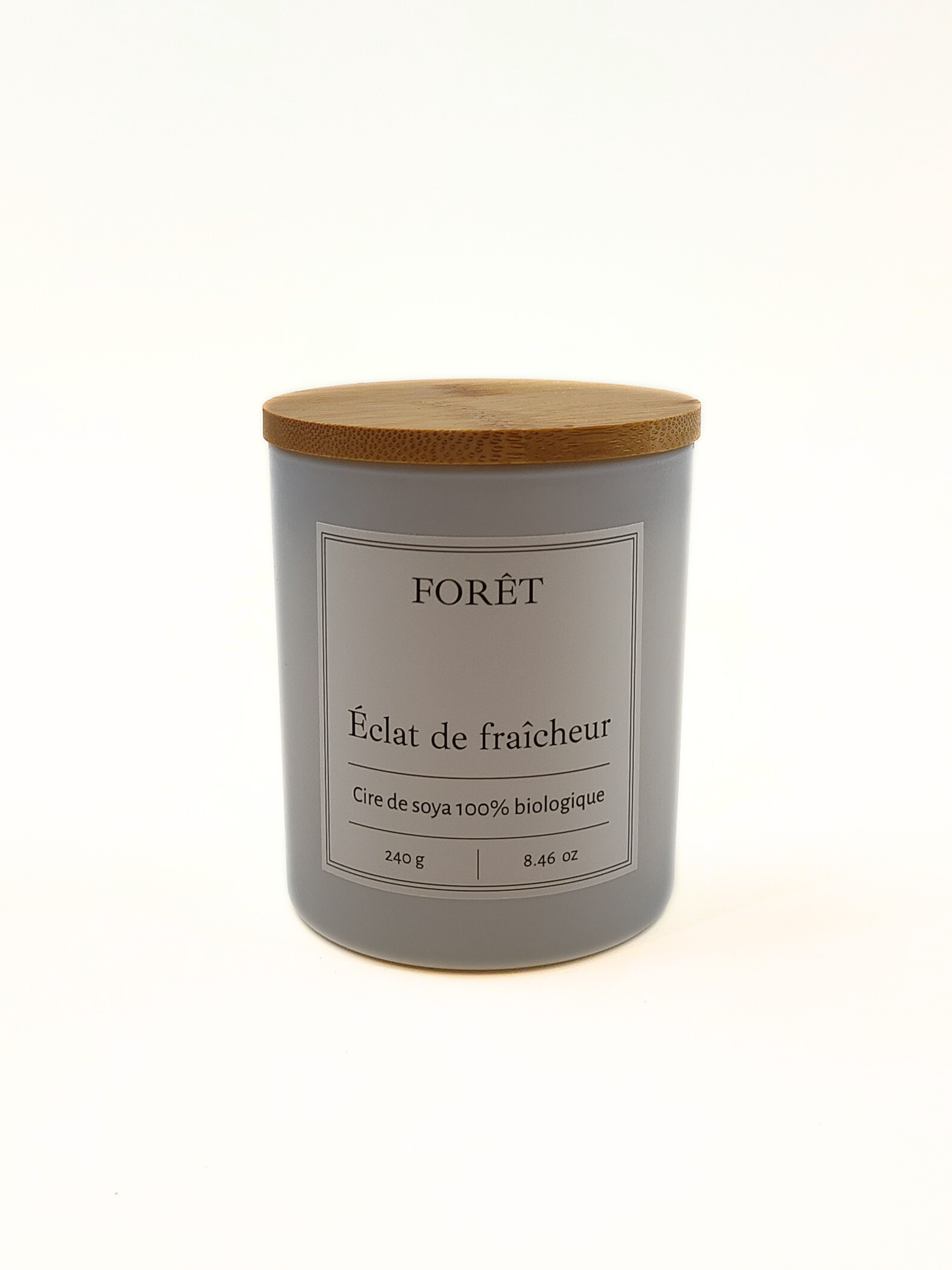 Bougie artisanale en cire de soya biologique