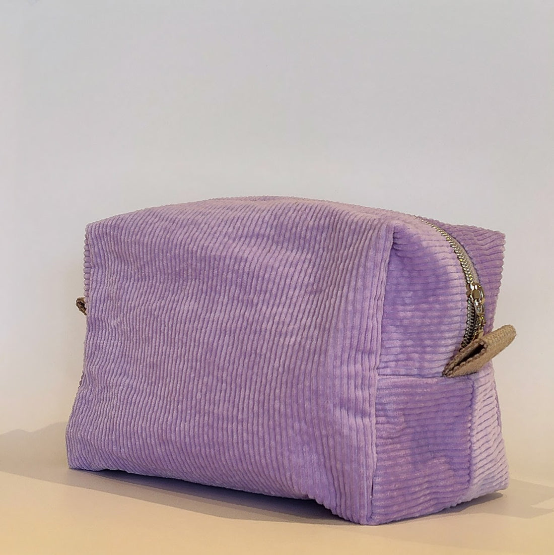 Trousse Cosmétique Carré Velour Côtelé