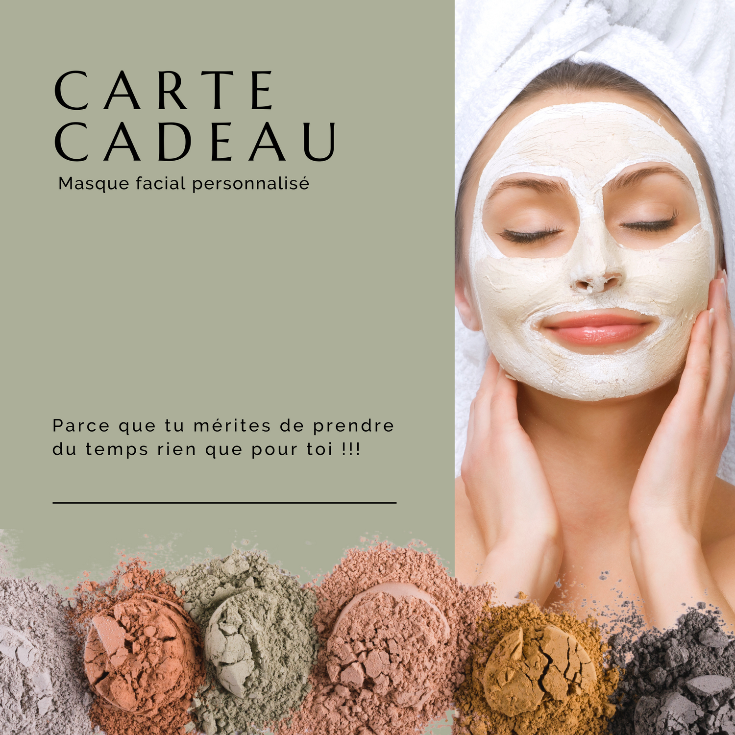 Carte Cadeau Masque Facial Personnalisé